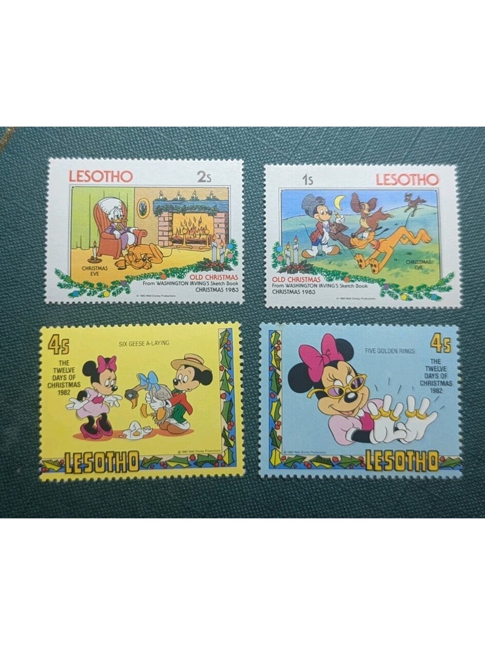 Lesotho Stamp 412-419  4 Stamps Of Set Christmas-Disney's Old Christmas